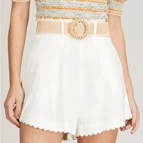 ショートパンツ Zimmermann tuck ottie shorts White Zimmermann | Shorts | Zimmerman Tiggy Tuck Linen Shorts With